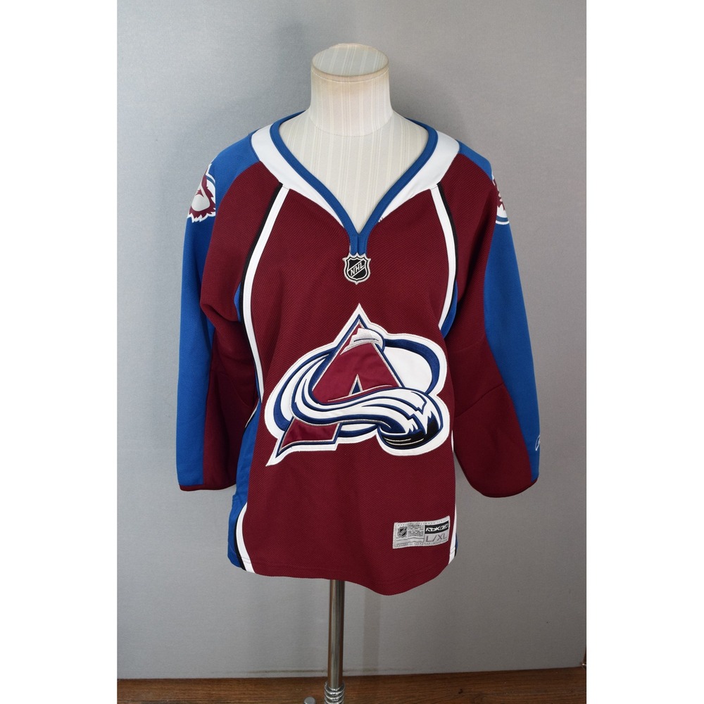 Reebok Hockey Jersey Youth L/XL Burgundy Colorado Avalanche NHL Kids Fan Gear